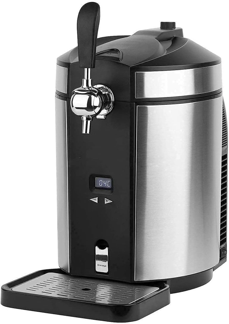 Richard Bergendi Pompe à bière 5 L, growler plastique, refroidissement thermoélectrique